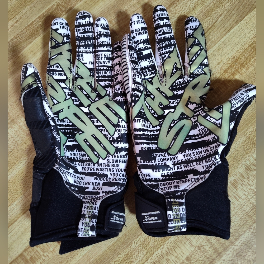Adidas Adizero 8.0 football receiver Compression gloves Sz Lg Look Small Unworn